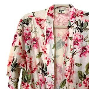 Show Me Your MuMu Garden of Blooms Floral Lightweight Robe One Size Pink Boho